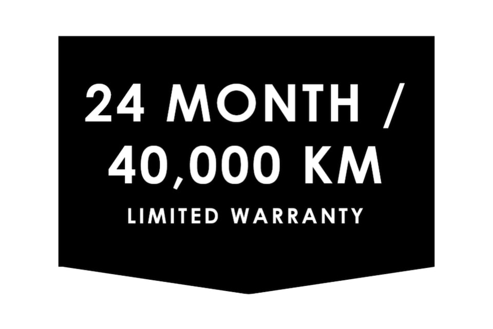 24 month / 40,000 km Limited Warranty.